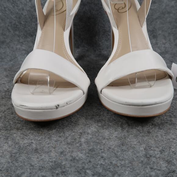 Sam Edelman Shoes Women 8 Sandal Heels Ankle Strap Platform Fashion Leather Jade - Picture 4 of 16